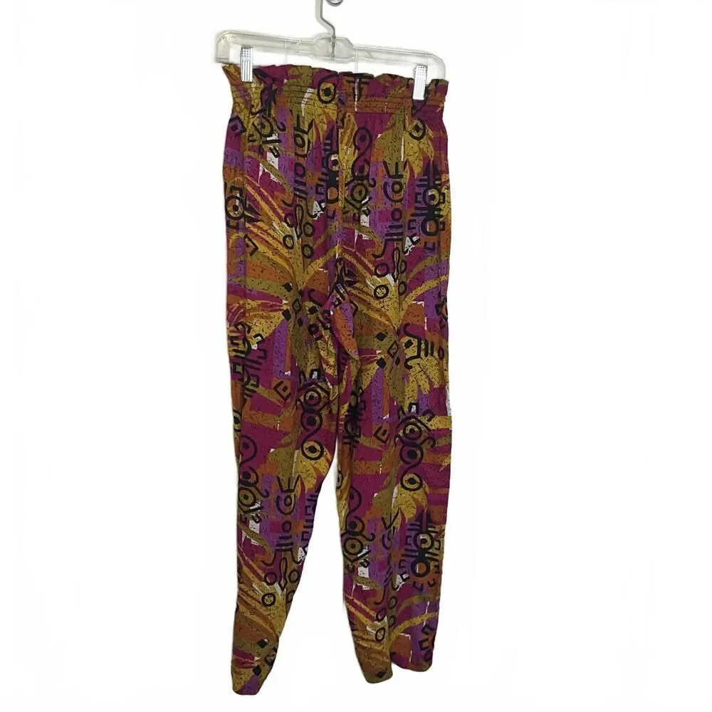Vintage 90s Happy Legs Women's Small Multicolored Retro Psychedelic Pants - Picture 6 of 9